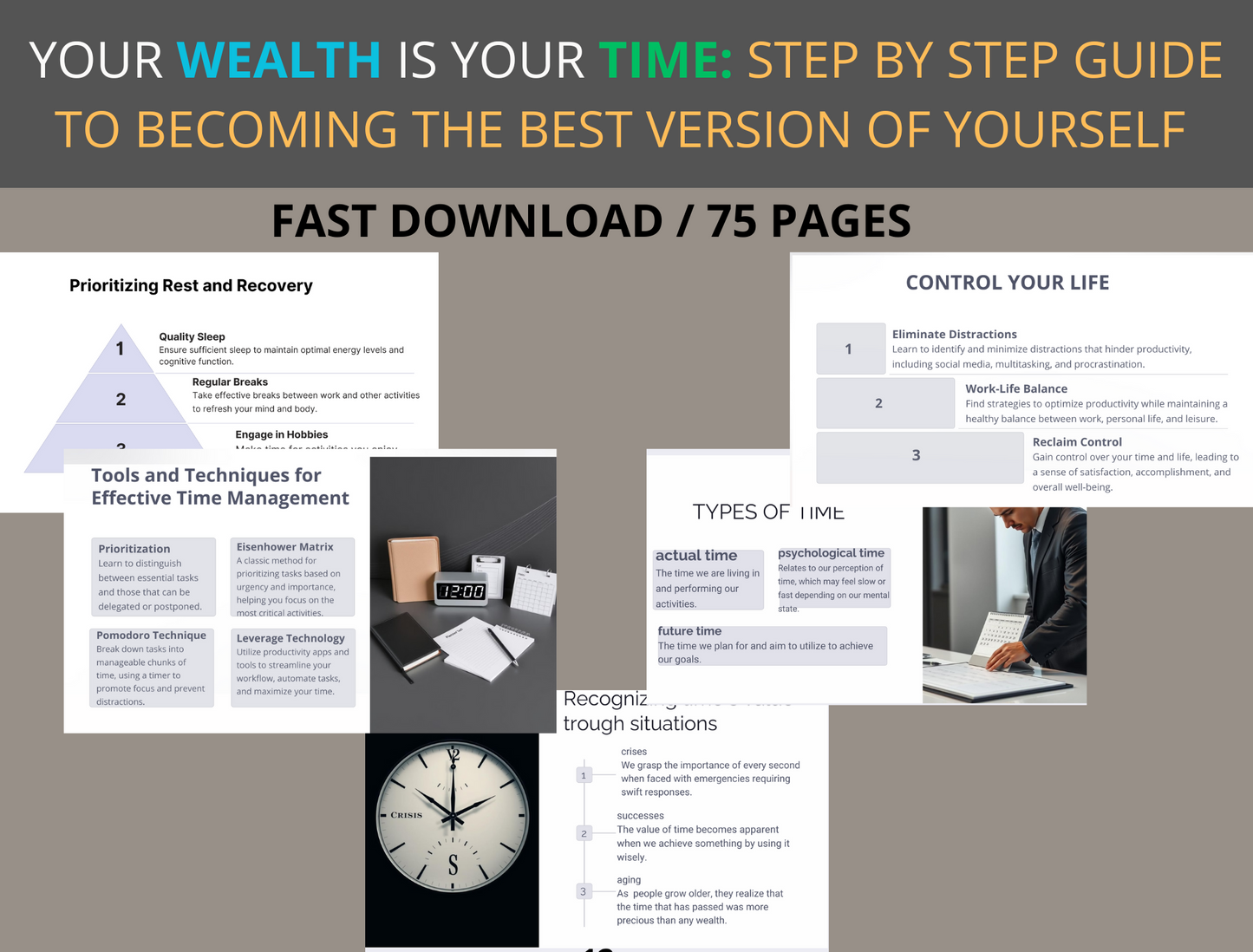 YOUR WEALTH IS YOUR TIME .